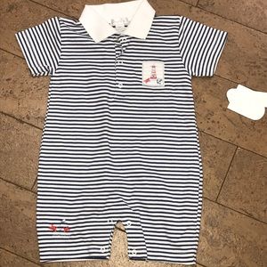 NWT 9m Kissy Kissy lighthouse shortall striped